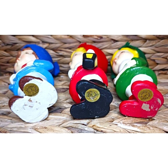 Vtg Napco Set of 3 Children Christmas Carolers Figurines RARE Hand Made Korea - Picture 4 of 4